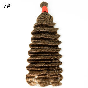 REMY <b>HAIR</b> Virgin Wholesale Bulk Russian Remy <b>Hair</b> Loose Wave Style Raw Human <b>Hair</b> <b>Braiding</b> Deep Wave Bulk Vendor - Product Image 1
