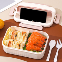 Boîte à lunch Bento en plastique à 3 compartiments sans BPA pour enfants Récipient réutilisable pour la préparation de repas au micro-ondes pour la préparation de repas au bureau de l'école personnalisée