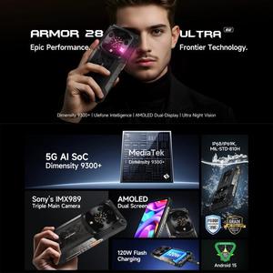 พรีออเดอร์ Ulefone Armor 28 Ultra สมาร์ทโฟนพันธุ์อึด 16GB+1TB กล้องมองกลางคืน แบตเตอรี่ 10600mAh ระบบปฏิบัติการ Android 14 NFC 5G - Product Image 3