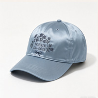 Gorra de Béisbol Estilo Vintage con Bordado Floral, Visera Ajustable, Emblema Personalizado, 6 Colores, 100% Poliéster