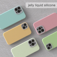 Coque de téléphone en Silicone liquide gelée souple pour iPhone 15 14 13 12 Pro Max Plus