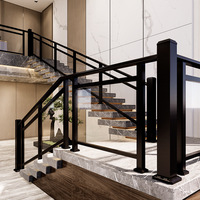Système de garde-corps en verre moderne de haute qualité balustre en verre en acier inoxydable pour balcon escalier contemporain