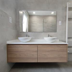 Tocador de baño <span class=keywords><strong>Modular</strong></span> personalizado de alta calidad, espejo inteligente, <span class=keywords><strong>escurridor</strong></span> de cobre, tocador flotante de madera, caja de MDF, cajones de Material - Product Image 4