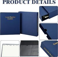 Carpetas de cartera de cuero sintético D Rin A4 de 1,5 pulgadas para planificación de bienes personalizados, carpetas de carpetas con compartimentos divisores, bolsillos para tarjetas