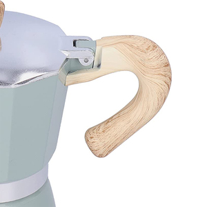 Nuevo diseño, fácil de operar, mango de grano de madera, <span class=keywords><strong>cafetera</strong></span> Espresso comercial, <span class=keywords><strong>cafetera</strong></span> Moka Pot - Product Image 6