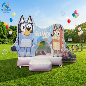Castillo Inflable Comercial para Niños 2026, Bluey, Ecológico, de PVC, con Tobogán, Combinado, con Diseño de Dibujos Animados, para Fiestas - Product Image 1