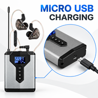 Système IEM sans fil UHF double canal avec moniteurs intra-auriculaires et récepteur bodypack pour musiciens, chanteurs, scène, église et utilisation en studio