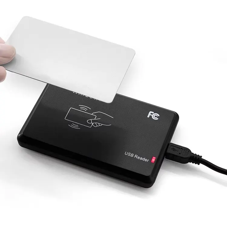ขายร้อน 13.56 เมกะเฮิร์ตซ์ ID RFID เครื่องอ่าน USB NFC Android เครื่องอ่านบัตร 1443A