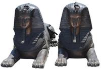 Statue de Sphinx égyptien antique en bronze coulé de haute qualité, style classique