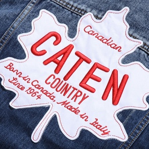 Chất Lượng Tốt Nhất Hip Hop Thời Trang Dạo Phố Denim Quần Áo Áo Ưa Thích Các Bản Vá Lỗi Giản Dị Jeans Người Đàn Ông Áo Khoác - Product Image 5