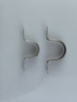 Colliers de serrage à double trou en acier galvanisé finition zinc de 32 mm en forme de U, marque RK, garantie de 3 ans