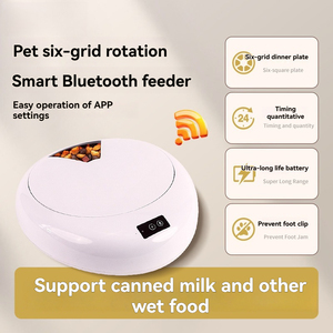 Alimentatore automatico per animali domestici intelligente per l'alimentazione di cani e gatti App per il funzionamento a tempo cibo umido ciotola per gatti - Product Image 3