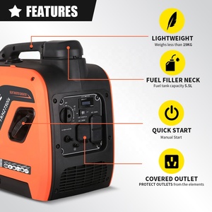Generador de Gasolina Portátil TKH2750is, Silencioso, 4 Tiempos, 7/10 Horas de Duración de Batería, 230/120/240V, 1.8/2KW, para Uso Doméstico y Exterior - Product Image 3
