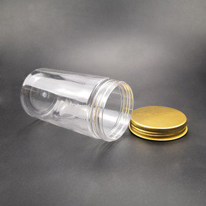 Lọ Đựng Miệng Rộng Hình Tròn Bằng Nhựa PET Trong Suốt Có Nắp Đóng Gói Thực Phẩm Kẹo Bánh Quy - Product Image 3