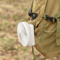 Grand ventilateur portable électrique USB rechargeable 1200 mAh, pliable, moteur sans balais, silencieux, portable, pour camping et extérieur
