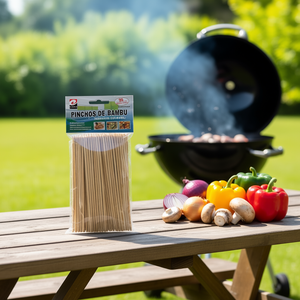 Bamboo Skewers 25Cm Pack Of 12 For BBQ Cooking - Product Image 2