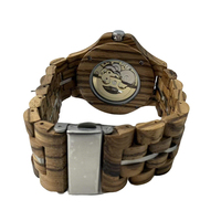 Montre mécanique automatique de luxe éco-responsable en bois ajouré de haute qualité pour mouvement, cadran 46 mm, étanche 20 m