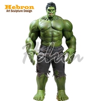 Figurines d'action réalistes grandeur nature, sculpture en fibre de verre de Hulk musclé, statue de Hulk de film de super-héros, figurines d'action