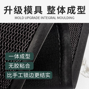 Alfombra rectangular de color negro sólido para puerta, alfombra de entrada antideslizante y gruesa para el hogar, material de fibra de poliéster - Product Image 5