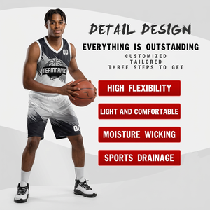 Custom <b>Men's</b> Basketball Jersey Set Sublimated Print Moisture Wicking V-Neck Sleeveless Team Uniforms All Seasons Adult <b>Size</b> - Product Image 1
