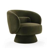 Canapé d'appoint moderne avec fonction massage, style détente, accoudoirs rembourrés en tissu pour la maison, le bureau, la chambre, l'hôtel, chaise pivotante