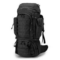Sac à dos de randonnée 60L avec housse de pluie, sac à dos tactique à armature interne, imperméable, pour camping, trekking, escalade et voyage
