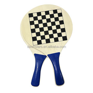 Logo personnalisé en bois jeu d'échecs extérieur raquettes de Tennis de plage imprimé promotionnel personnalisé Salecheckerboard jeu d'échecs - Product Image 1