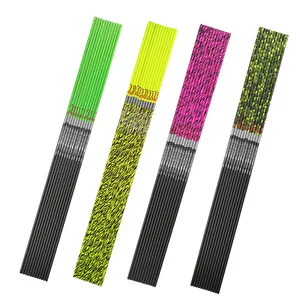 Pinals Archery Hunting Carbon Fiber Arrow Shaft Spine250-1300 Compound and Recurve Bow Longbow Arrows 32 33 34 35 36 in