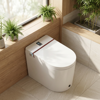 Ensemble WC Bidet Entièrement Automatique avec Siège Chauffant et Télécommande, Drainage S-Trap, Fixation au Sol, Vente en Gros
