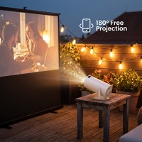 Projecteur portable HY300Pro HY300 avec WiFi, mini cinéma maison intelligent, écran LCD, vidéo 4K, projecteur Android, Proyector