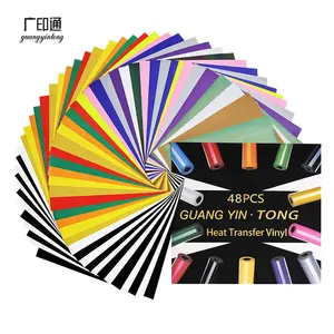 Guangyintong Factory supplier eco-friendly PU with sticky heat transfer vinyl printing on shirts easyweed htv