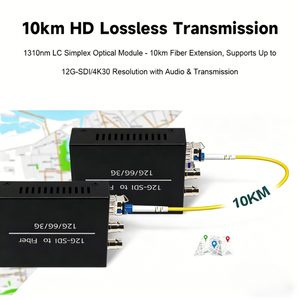 Convertidor Bidireccional de <span class=keywords><strong>SDI</strong></span> a Fibra de <span class=keywords><strong>12G</strong></span>, Extensor de HD-<span class=keywords><strong>SDI</strong></span> sobre Fibra, Sin Comprimir, 4K, Compatible con SMPTE 424M/292M, Ranura SFP - Product Image 6