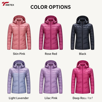 Veste matelassée ultra-légère et compressible TIMETEX pour femme, 90 % duvet de canard blanc, avec capuche, chaude pour l'hiver, vente en gros OEM