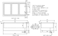 Chauffe-plats électrique commercial Bain Marie 6 GN 1/1 casseroles chauffe-buffet en acier inoxydable pour restaurant d'hôtel restauration