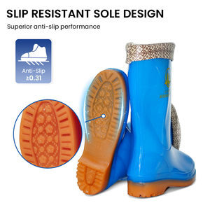 Construction Plastique Caoutchouc de protection pour hommes Bottes de travail Gumboot Mining PVC Rain Safety Industrial Boots - Product Image 3
