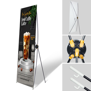 Bán Buôn Tùy Chỉnh X Biểu Ngữ Đứng Nhôm X Biểu Ngữ Hiển Thị Giá Đứng Biểu Ngữ Cho Quảng Cáo Ngoài Trời Với PVC JC Hiển Thị - Product Image 6