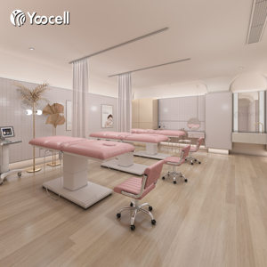 Cama de Tratamiento para Pestañas Yoocell, Color Rosa, <span class=keywords><strong>Silla</strong></span> Eléctrica de Belleza, Cama Facial, Mesa de Masaje con 3 <span class=keywords><strong>Motores</strong></span> para Spa y Salón - Product Image 5