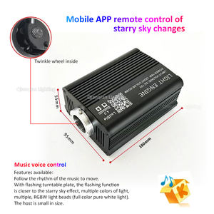 16w Twinkle RGBW Glasvezel Sterrenlicht Kit Auto Binnenverlichting met Geluidsgeactiveerde APP Afstandsbediening Zwarte Behuizing Sterrenhemelverlichting - Product Image 4