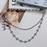 Chaîne de taille vintage simple en alliage de zinc, accessoires de jupe, ceinture chaîne Joker en strass de haute qualité pour robe et pull femme