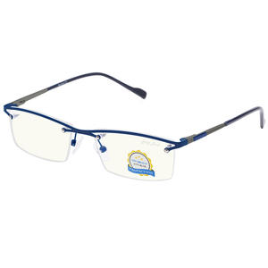 เกรย์แจ็คแว่นอ่านหนังสือกรอบโลหะสีเทา เลนส์ป้องกันแสงสีฟ้าสีแดง สำหรับทุกเพศ 5101 - Product Image 4