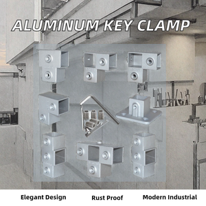 Connecteur en T pour tube carré en alliage d'aluminium avec technologie de moulage, surface polie, diamètre du trou de montage <span class=keywords><strong>30</strong></span> mm, connexion mâle - Product Image 3