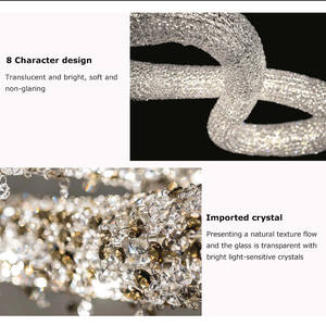 Lustre à anneaux LED vintage moderne Lustres de projet en argent Lampes suspendues Forme spéciale fabriquée en usine Style de conception expérimentée - Product Image 4