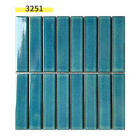 Carreaux de mosaïque céramique en bande longue style nordique, carreaux muraux à surface plate effet four pour cuisine, salle de bain et mur décoratif de balcon