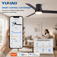 Plafonnier LED BLDC avec ventilateur, design acrylique tendance à profil bas, idéal pour les villas haut de gamme et les espaces de vie et de salle à manger (OEM/ODM)