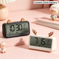 Digitaler Smart-Kalender-Wecker mit Batteriebetrieb, Hygrometer und Temperaturanzeige für Kinder, Studenten und Hotels