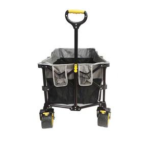 Jop4X4 Black Large Capacity 200L <b>Folding</b> Camping <b>Wagon</b> 65x40x32cm All Terrain Utility Pull Cart Brakes Steel Collapsible Outdoor - Product Image 3