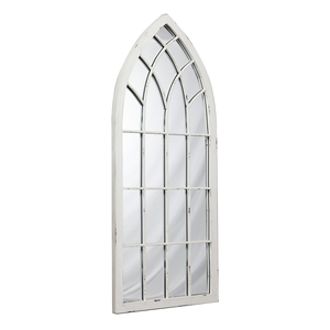 Antique Classic Rustic Cathedral <strong>Gothic</strong> Arch Style Farmhouse Windowpane Decorative Framed Customized Stand Floor Wall <strong>Mirror</strong> - Product Image 1