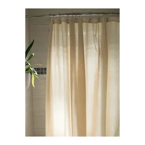 Cotton Shower Curtain Bath Tub + Stall Sizes Made in or Natural in USA White CLASSIC Standard 70 X 74