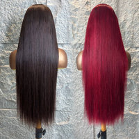 Perruque sans colle 13x6 pré-coupée en dentelle HD, perruques de cheveux vierges bruts, perruque frontale en dentelle 13x4 en cheveux humains, vente en gros