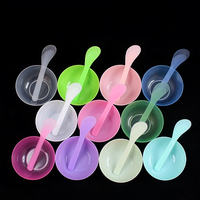 Ensemble complet d'outils de mélange en plastique pour la beauté, avec bols de mélange, fournitures pratiques pour la préparation de masques faciaux et les soins de la peau